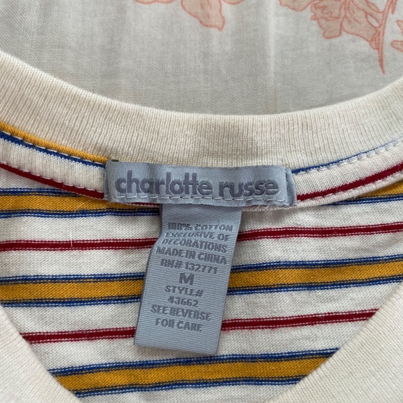 Striped Crop Tee - Picture 2 of 3